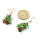 Seed & Imitation Pearl Christmas Tree Dangle Earrings(EJEW-MZ00094)-3