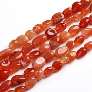 Natural Botswana Agate Beads Strands, Tumbled Stone, Nuggets, 6.5~9.5x5.5~7.5x3.5~5.5mm, Hole: 0.8mm, about 50pcs/Strand, 15.67 inch(39.8cm)(G-D0002-B22)