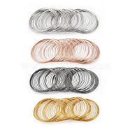 4 Colors Steel Memory Wire, Bracelets Making, Nickel Free, Mixed Color, 22 Gauge, 60x0.6mm, 4 colors, 100circles/color, 400circles(TWIR-FW0001-01-NF)