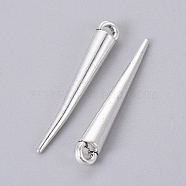 Tibetan Style Alloy Spike Pendants, Lead Free & Cadmium Free, Antique Silver, 34x4.5x4.5mm, Hole: 3mm(X-TIBEP-A16461-AS-RS)