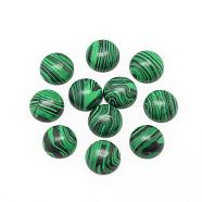 Synthetic Malachite Cabochons, Dyed, Half Round/Dome, 16x6mm(G-R416-16mm-38)
