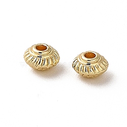 Rack Plating Zinc Alloy Spacer Beads, Long-Lasting Plated, Saucer, Real 18K Gold Plated, 5x3mm, Hole: 1.6mm(PALLOY-F305-02G)