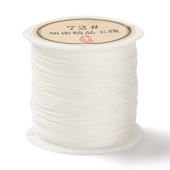 50 Yards Nylon Chinese Knot Cord, Nylon Jewelry Cord for Jewelry Making, White, 0.8mm