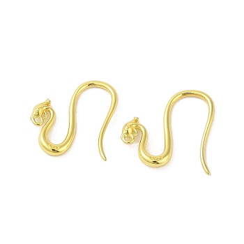 925 Sterling Silver Hoop Earrings Findings, Real 18K Gold Plated, 17.5~18mm, Hole: 1mm, Pin: 0.8mm