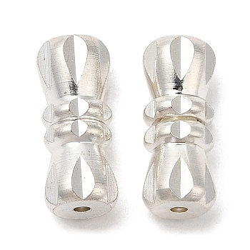 Brass Screw Clasps, Silver, 10~11.5x4.5~5mm