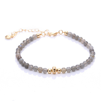 Natural Fluorite Round Beaded Bracelet