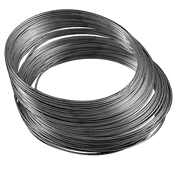 Carbon Steel Memory Wire, for Collar Necklace Making, Necklace Wire, Gunmetal, 11.5cm, Wire: 0.6mm(22 Gauge), 100circles/set