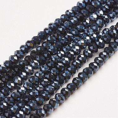 3mm Black Abacus Glass Beads
