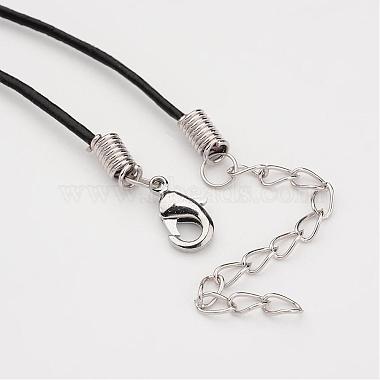 Glass Wishing Bottle Leather Cord Pendant Necklaces(NJEW-JN01614)-4