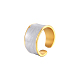 Stainless Steel Enamel Cuff Rings(LE3128)-1