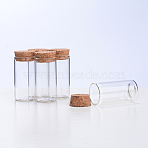 Empty Small Glass Cork Bottles, Wishing Bottle, Clear, 3x6cm, Capacity: 10ml(0.34 fl. oz)(AJEW-WH0035-03-3x6cm)