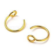 304 Stainless Steel Clip on Nose Ring Findings, Nose Cuff Non Piercing Jewelry, Real 18K Gold Plated, 10x9.5x4mm, Hole: 2mm(STAS-P326-02G)