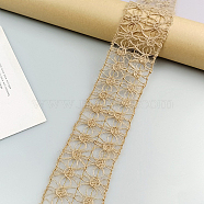 Flat Burlap Lace Ribbons, Braided Ribbon for Gift Wrapping, Wedding Party Decor, BurlyWood, 2 inch(50mm), about 5.47 Yards(5m)/Roll(HULI-PW0002-062D)