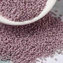 MIYUKI Round Rocailles Beads, Japanese Seed Beads, (RR599) Opaque Antique Rose Luster, 15/0, 1.5mm, Hole: 0.7mm, about 5555pcs/10g(X-SEED-G009-RR0599)