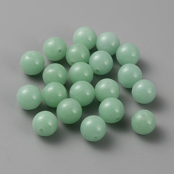 Synthetic Luminous Stone Beads, Glow in the Dark Round Beads, Medium Aquamarine, 8mm, Hole: 1.2mm