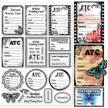 Custom PVC Plastic Stamps, for DIY Scrapbooking, Photo Album Decorative, Cards Making, Stamp Sheets, Film Frame, Stamp, Mixed Patterns, 29.7x21cm
