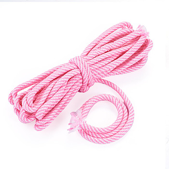 5M Polyester Twisted Round Cord, Pearl Pink, 5mm, about 5.47 Yards(5m)/Set