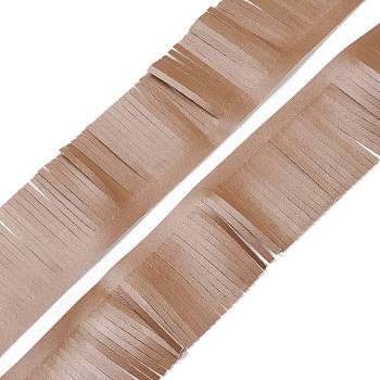 Imitation Leather Tassel Ribbons, Camel, 2 inch(50mm)