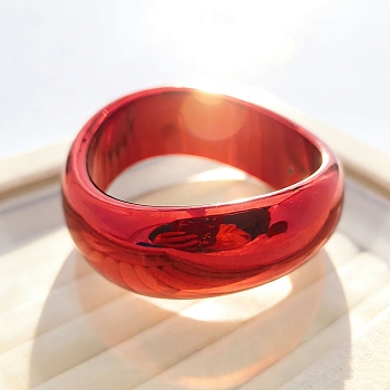 Y2K Acrylic Bangles, Wide Bangles for Women, Red, Inner Diameter: 2.60~2.62 inch(6.6~6.65cm)