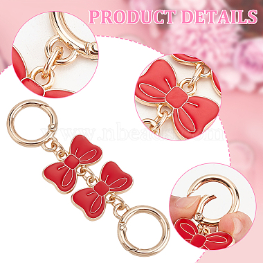 2Pcs Alloy Enamel Bowknot Link Purse Strap Extenders(FIND-AN0001-19)-3