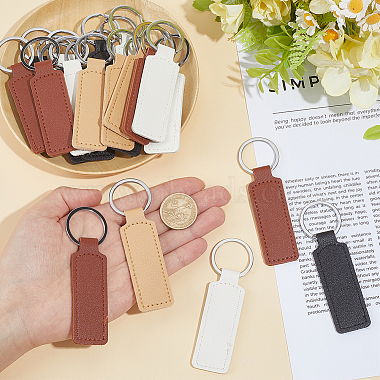 24Pcs 4 Colors PU Leather Keychains(KEYC-SC0002-17)-3