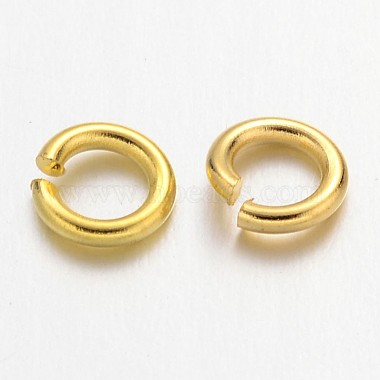 Golden Color Brass Open Jump Rings(X-JRC5MM-G)-2