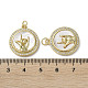 Gesture Theme Brass Micro Pave Cubic Zirconia Pendants(KK-G485-18D-G)-3