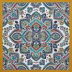 Square Cotton Headbands, Flower Pattern Bandana Scarf, Neck Gaiter, UV Resistence Seamless Headwear, for Outdoor Workout Running, Goldenrod, 550x550mm(PW-WG64805-01)
