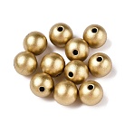 Matte Style Spray Painted Acrylic Beads, Round, Gold, 8x7.5mm, Hole: 1.8mm, about 1840pcs/500g(ACRP-S669-8mm-02-1)
