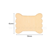 Plywood Thread Winding Boards, for Embroidery Cross-Stitch Sewing Craft, 54x41mm(PW-WG90511-01)