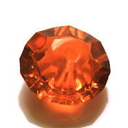 Imitation Austrian Crystal Beads, Grade AAA, Faceted, Flat Round, Dark Orange, 6x3.5mm, Hole: 0.7~0.9mm(SWAR-F061-3x6mm-12)
