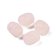 Opaque Resin European Jelly Colored Beads, Large Hole Barrel Beads, Bucket Shaped, Misty Rose, 15x12.5mm, Hole: 5mm(RESI-B025-02A-08)