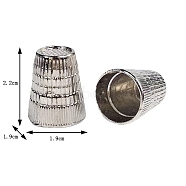 Cone Zinc Alloy Sewing Thimbles, Fingertip Protector, Quilting Craft Accessories DIY Tools, Silver, 22x19mm(PW-WG46704-02)