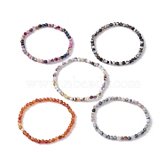 Dyed Natural Fire Crackle Agate Bead Bracelets for Women, Stretch Bracelets, Mixed Color, Inner Diameter: 2~2-1/8 inch(5.2~5.4cm)(BJEW-JB09993)