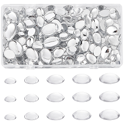 Transparent Acrylic Cabochons, Oval, Clear, 240pcs/box(TACR-NB0001-24)