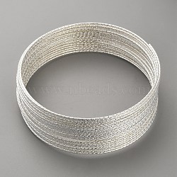Textured Iron Memory Beading Wire for Wire Wrap DIY Jewelry Making, Silver, 1.2mm, about 24.61 Feet(7.5m)/pc(FIND-WH0472-08S)