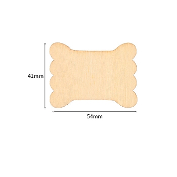 Plywood Thread Winding Boards, for Embroidery Cross-Stitch Sewing Craft, 54x41mm
