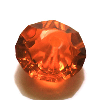 Imitation Austrian Crystal Beads, Grade AAA, Faceted, Flat Round, Dark Orange, 6x3.5mm, Hole: 0.7~0.9mm