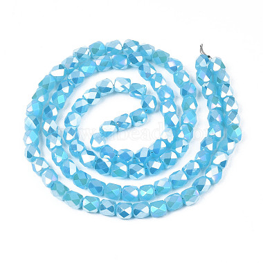 Chapelets de perles en verre galvanoplastique(X-EGLA-N002-13-A05)-2