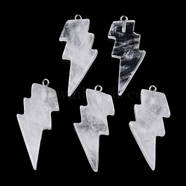 Natural Quartz Crystal Pendants(G-N332-53-A22)-2