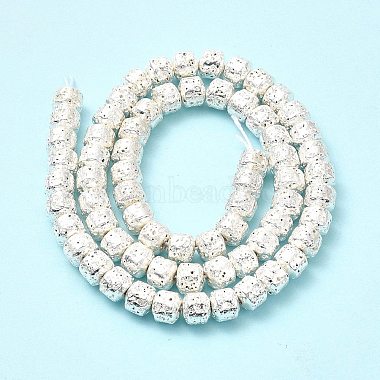 Electroplated Natural Lava Rock Beads Strands(G-G984-10S)-3