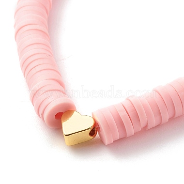 Perles heishi en argile polymère faites à la main ensemble de bracelets pour enfants extensibles(BJEW-JB07429-02)-4