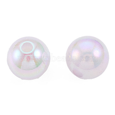 Rainbow Iridescent Plating Acrylic Beads(OACR-N010-073A)-3