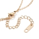 Double Chains Multi Layered Necklaces with Clear Cubic Zirconia and Fan Charms(NJEW-D296-02G)-3