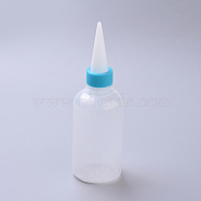 Plastic Glue Bottles, White, 4.55x14.55cm, Capacity: 100ml(X-DIY-WH0079-76)
