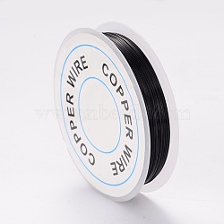 Round Craft Copper Wire, Black, 0.3mm, about 65.61 Feet(20m)/roll(X-CWIR-CW0.3mm-15)