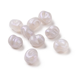 Opaque Acrylic Beads, Glitter Beads, Rice, Rosy Brown, 16x13.8x11.5mm, Hole: 1.8mm, about 333pcs/500g(OACR-C013-10B)