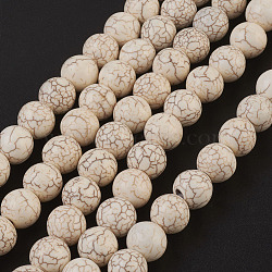 Synthetic Magnesite Beads Strands, Round, 10mm, Hole: 1.5mm, about 40pcs/strand(TURQ-S192-10mm-1)
