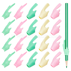 Gorgecraft 60Pcs 6 Colors Fish Shape Polyethylene Pencil Grips for Kids, Grip Posture Correction Tool, Mixed Color, 10pcs/color(AJEW-GF0003-35)