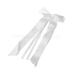 Bowknot Polyester Ribbon for DIY Dress, Garment Decoration, or Festive & Party Decor, White, 235x105x5mm(DIY-XCP0002-39)